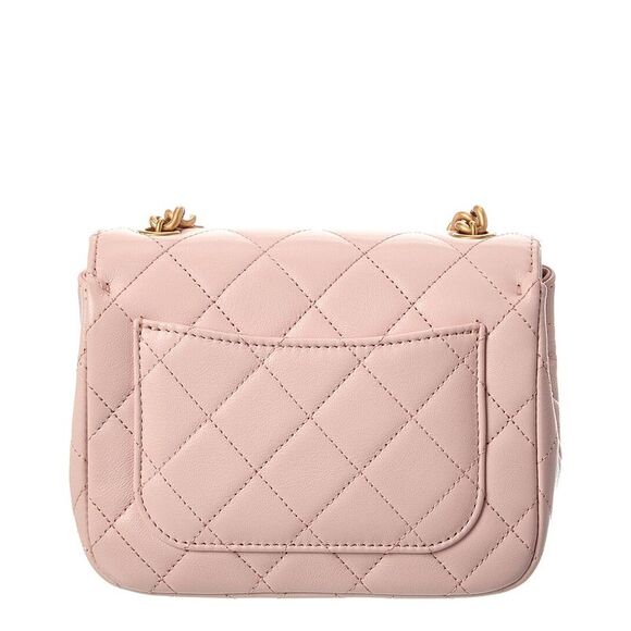 Chanel Pink Quilted Lambskin Leather Square Single Flap (Authentic Pre-Loved) - Picture 2 of 4